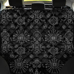 Black And White Wiccan Mystic Print Pet Car Back Seat Cover