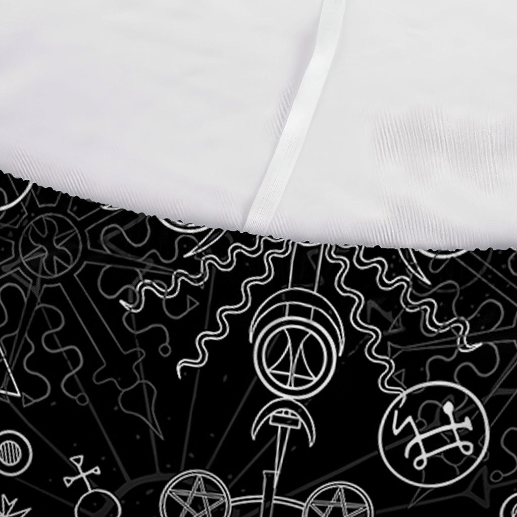 Black And White Wiccan Mystic Print Sofa Cover