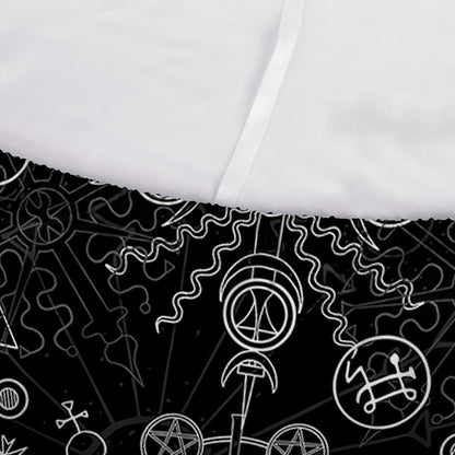 Black And White Wiccan Mystic Print Sofa Cover