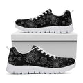 Black And White Wiccan Mystic Print White Running Shoes