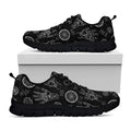 Black And White Wiccan Palmistry Print Black Running Shoes
