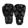 Black And White Wiccan Palmistry Print Boxing Gloves