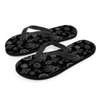 Black And White Wiccan Palmistry Print Flip Flops
