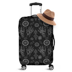 Black And White Wiccan Palmistry Print Luggage Cover