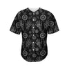 Black And White Wiccan Palmistry Print Men's Baseball Jersey