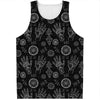 Black And White Wiccan Palmistry Print Men's Tank Top