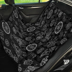 Black And White Wiccan Palmistry Print Pet Car Back Seat Cover