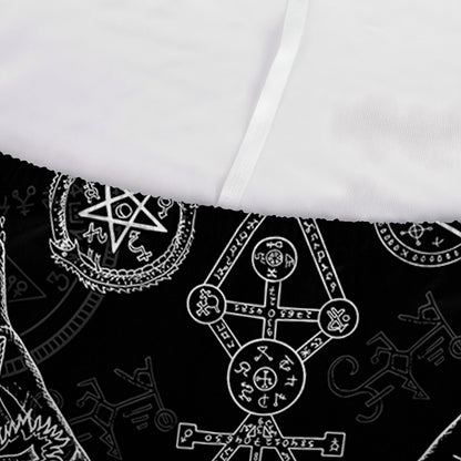 Black And White Wiccan Palmistry Print Sofa Cover