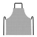 Black And White Windowpane Pattern Print Apron