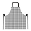 Black And White Windowpane Pattern Print Apron