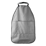 Black And White Windowpane Pattern Print Car Seat Organizers