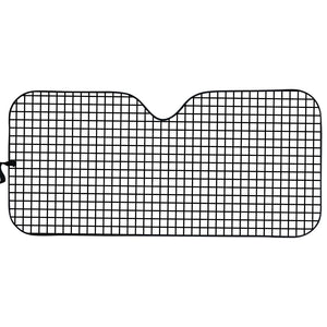 Black And White Windowpane Pattern Print Car Sun Shade