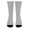 Black And White Windowpane Pattern Print Crew Socks