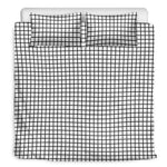 Black And White Windowpane Pattern Print Duvet Cover Bedding Set