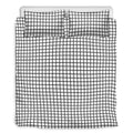 Black And White Windowpane Pattern Print Duvet Cover Bedding Set