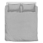 Black And White Windowpane Pattern Print Duvet Cover Bedding Set