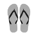 Black And White Windowpane Pattern Print Flip Flops