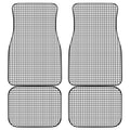 Black And White Windowpane Pattern Print Front and Back Car Floor Mats