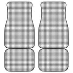 Black And White Windowpane Pattern Print Front and Back Car Floor Mats
