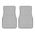 Black And White Windowpane Pattern Print Front Car Floor Mats