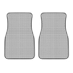 Black And White Windowpane Pattern Print Front Car Floor Mats