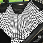 Black And White Windowpane Pattern Print Pet Car Back Seat Cover