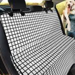 Black And White Windowpane Pattern Print Pet Car Back Seat Cover
