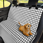 Black And White Windowpane Pattern Print Pet Car Back Seat Cover