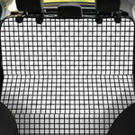 Black And White Windowpane Pattern Print Pet Car Back Seat Cover