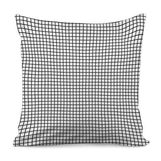 Black And White Windowpane Pattern Print Pillow Cover