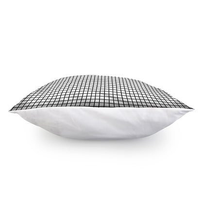 Black And White Windowpane Pattern Print Pillow Cover