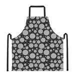 Black And White Yarn Pattern Print Apron