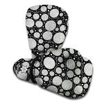 Black And White Yarn Pattern Print Boxing Gloves