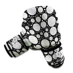 Black And White Yarn Pattern Print Boxing Gloves