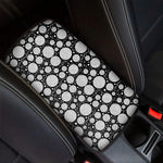 Black And White Yarn Pattern Print Car Center Console Cover