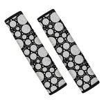Black And White Yarn Pattern Print Car Seat Belt Covers