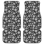 Black And White Yarn Pattern Print Front and Back Car Floor Mats