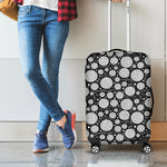 Black And White Yarn Pattern Print Luggage Cover