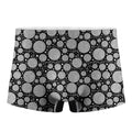 Black And White Yarn Pattern Print Men's Boxer Briefs