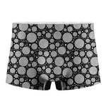 Black And White Yarn Pattern Print Men's Boxer Briefs