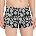 Black And White Yarn Pattern Print Men's Boxer Briefs