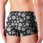 Black And White Yarn Pattern Print Men's Boxer Briefs