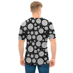 Black And White Yarn Pattern Print Men's T-Shirt