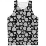 Black And White Yarn Pattern Print Men's Tank Top