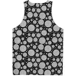 Black And White Yarn Pattern Print Men's Tank Top