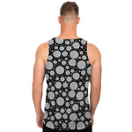 Black And White Yarn Pattern Print Men's Tank Top