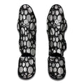 Black And White Yarn Pattern Print Muay Thai Shin Guards