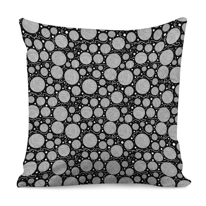 Black And White Yarn Pattern Print Pillow Cover