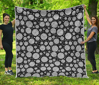 Black And White Yarn Pattern Print Quilt