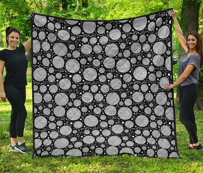 Black And White Yarn Pattern Print Quilt